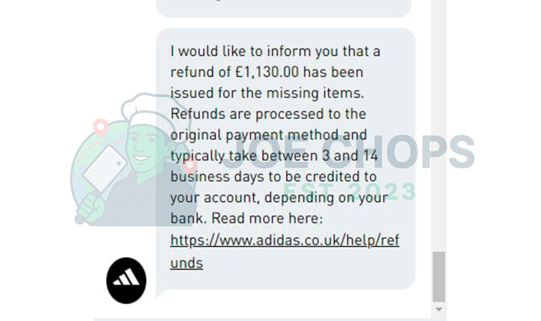 Adidas Order Success